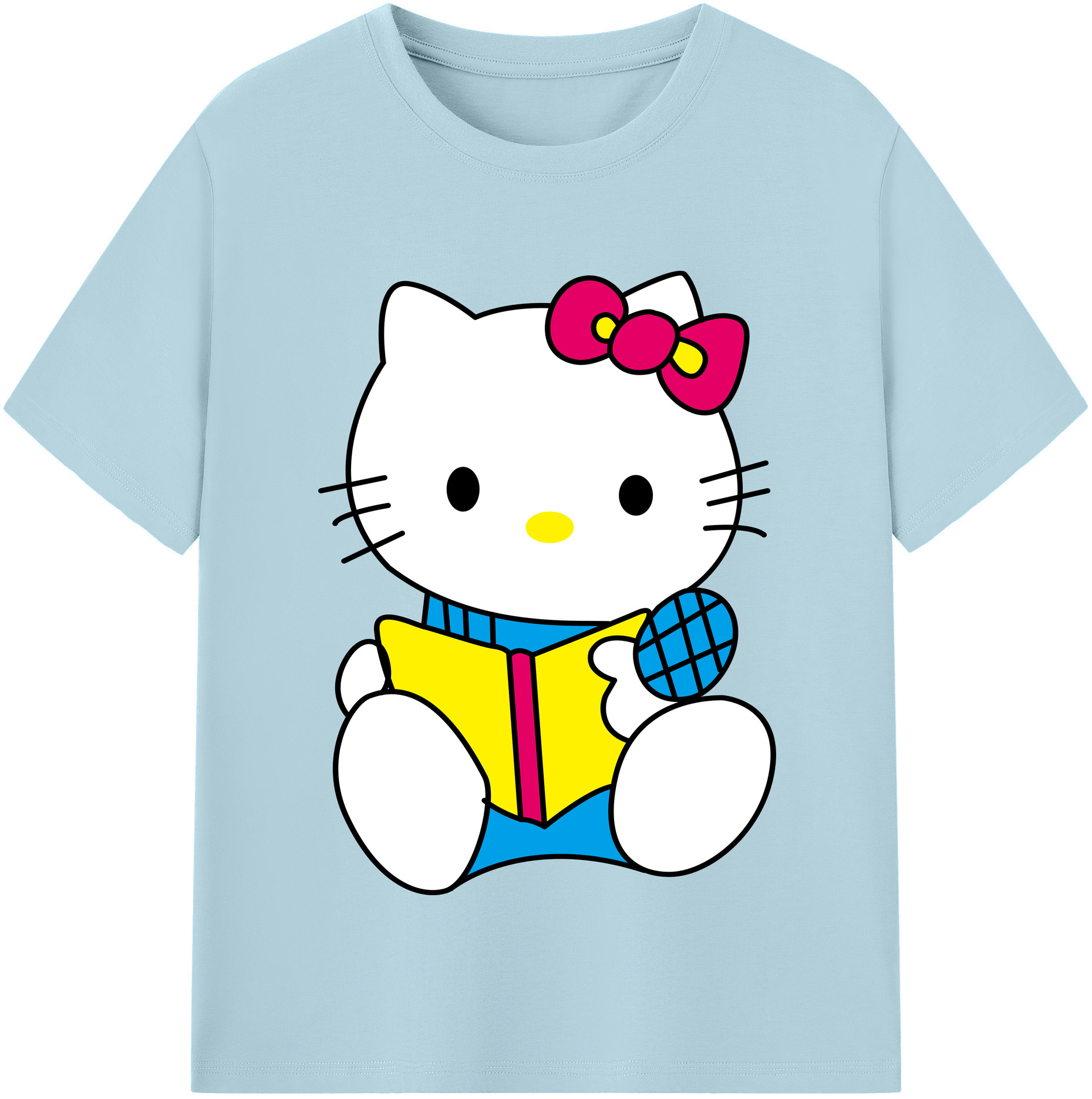 （画像用） Hello Kitty ハローキティ 綿100％半袖Tシャツ（フロントプリント）